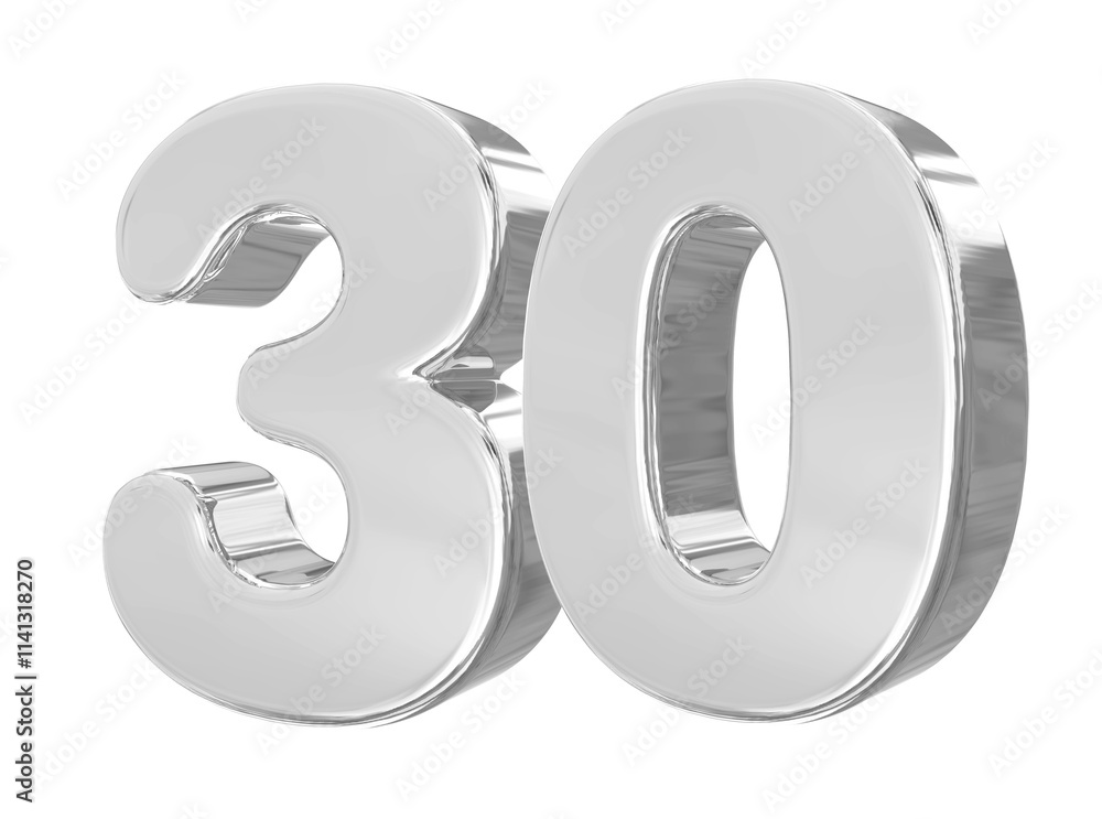 30 Silver Number 30 Silver Number