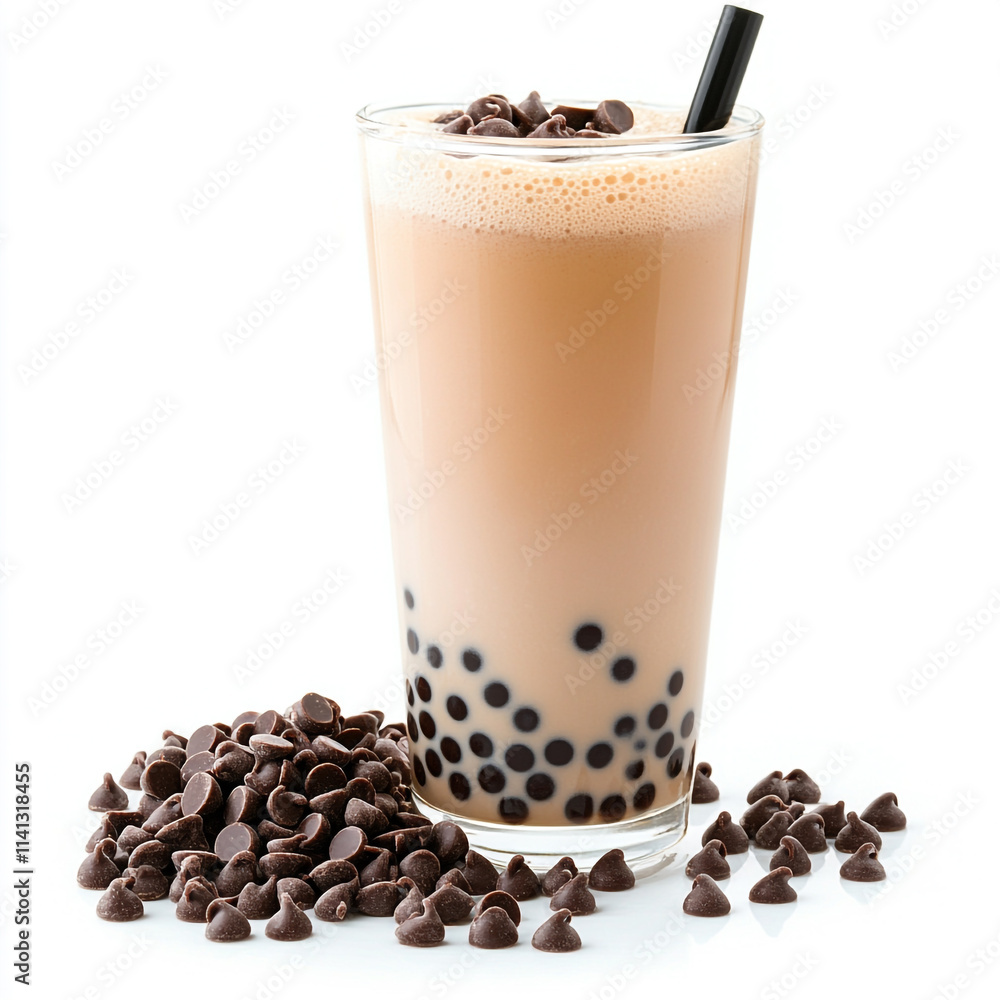 Chocolate Chip Bubble Tea with a Refreshing Twist Chocolate Chip Bubble Tea with a Refreshing Twist