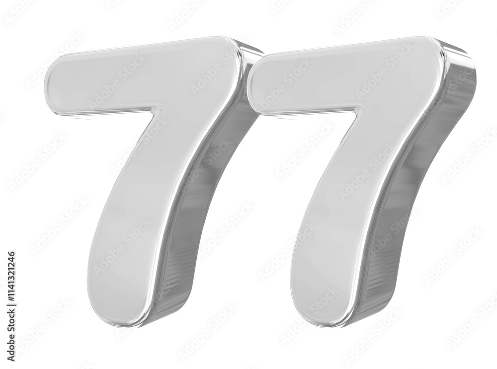 77 Silver Number 77 Silver Number