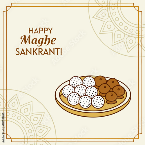 Happy Maghe Sankranti Design, Makar Sankranti Social Media Post Design
