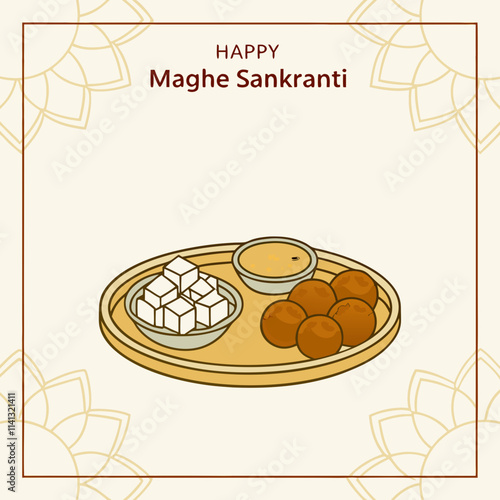  Happy Maghe Sankranti Design, Makar Sankranti Social Media Post Design
