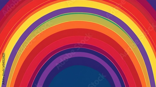 A vibrant, colorful rainbow arching across a bright background, showcasing bands of red, orange, yellow, green, blue, and purple.