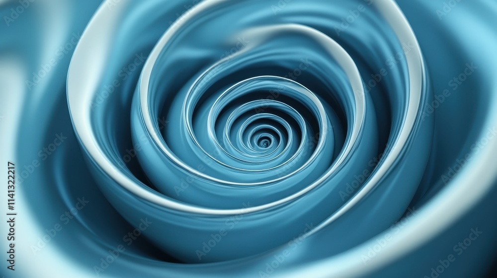 A mesmerizing close-up of swirling blue petals resembling a delicate rose, creating a sense of depth and tranquility. A mesmerizing close-up of swirling blue petals resembling a delicate rose, creating a sense of depth and tranquility.