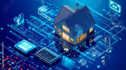 Futuristic Smart Home Environment with Computer Chip