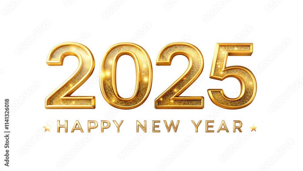 Happy New Year background with 2025 shiny golden numbers made of air balloons isolated on white background isolated on white background as transparent. PNG. AI GENERATED Happy New Year background with 2025 shiny golden numbers made of air balloons isolated on white background isolated on white background as transparent. PNG. AI GENERATED