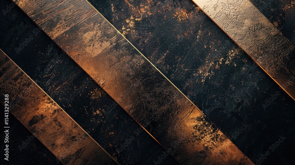 A textured background featuring metallic strips on a dark surface, ideal for design projects.