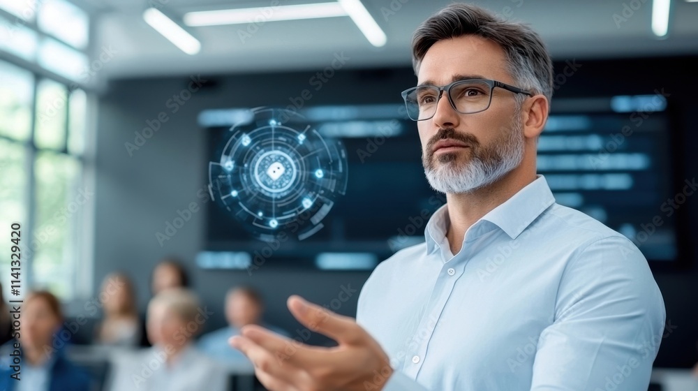 Focused and Professional Businessman Analyzing Data and Information on Laptop Computer in a Modern Corporate Office Environment with Technology and Communication Concepts Focused and Professional Businessman Analyzing Data and Information on Laptop Computer in a Modern Corporate Office Environment with Technology and Communication Concepts