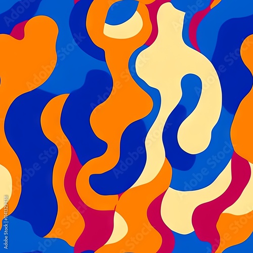 Colorful Abstract Seamless Geometric Pattern Background Texture Design Vector Print Wallpaper

