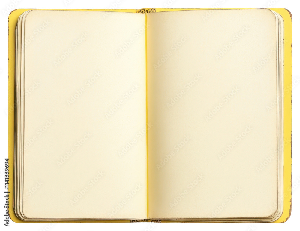 PNG Blanked open notebook yellow pages cover. PNG Blanked open notebook yellow pages cover.