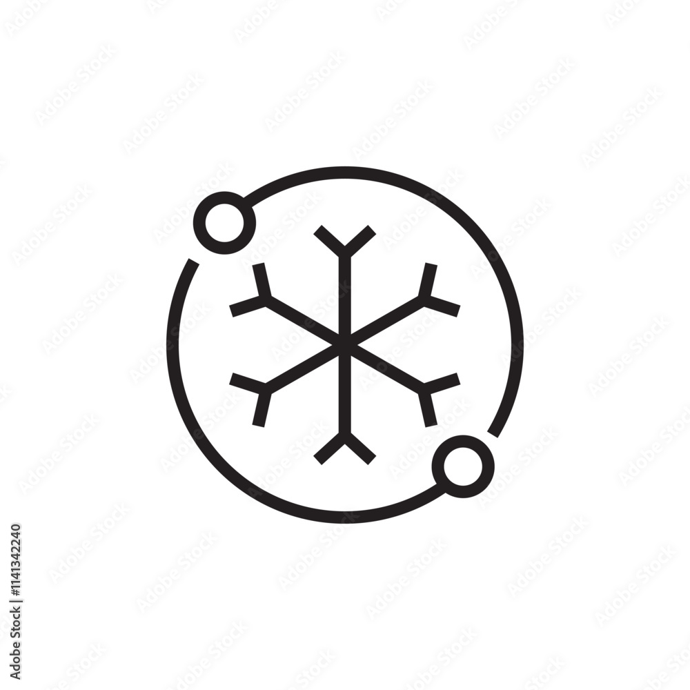 cooling technology icon outline vector eps cooling technology icon outline vector eps