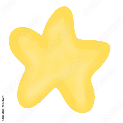 golden star on white background