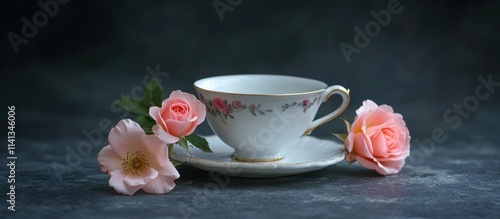 Wallpaper Mural Tea Time with Roses Torontodigital.ca