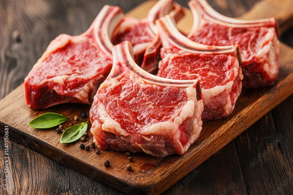 Halal food uses organic ingredients. Fresh raw meat cuts on a wooden board ready for cooking. Halal food uses organic ingredients. Fresh raw meat cuts on a wooden board ready for cooking.