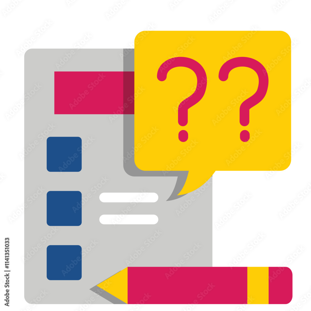 Fototapeta premium Quiz Icon