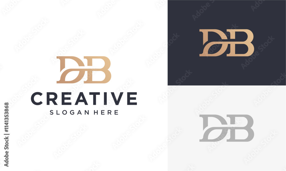 initial db vector logo initial db vector logo