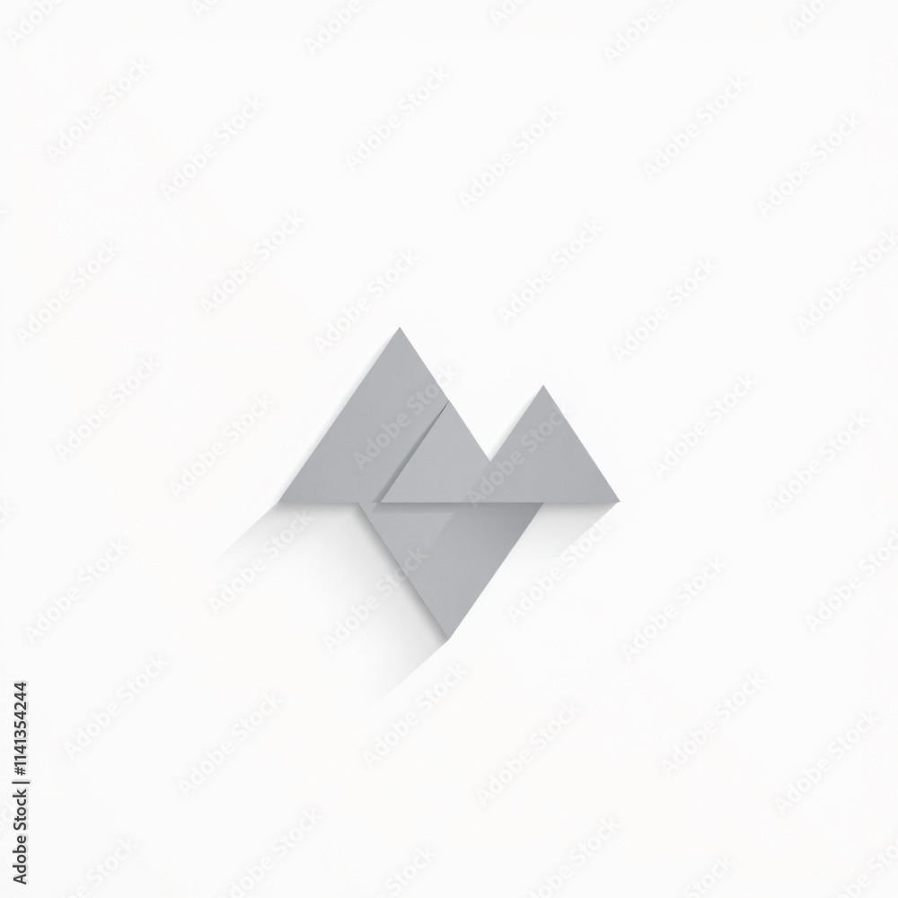 Minimalist geometric logo design against a clean white background showcasing modern art and vector elements Minimalist geometric logo design against a clean white background showcasing modern art and vector elements