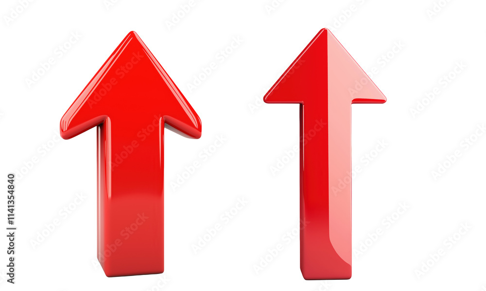 Stylish Red Arrows Indicating Upward Movement Stylish Red Arrows Indicating Upward Movement