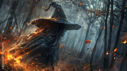 Witch Hag with Spells in an Enchanted Forest

 photo