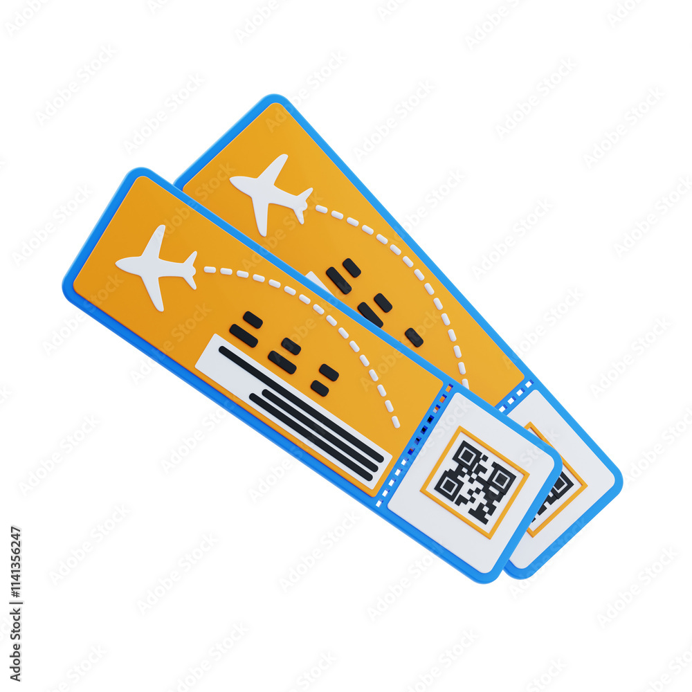 3D Airline Boarding Pass 3D Airline Boarding Pass