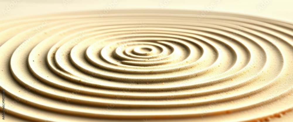 A close-up photograph of a circular ripple pattern on the surface of water, with concentric circles radiating outward from the center. The water is a light, creamy color, and the lighting is soft and A close-up photograph of a circular ripple pattern on the surface of water, with concentric circles radiating outward from the center. The water is a light, creamy color, and the lighting is soft and