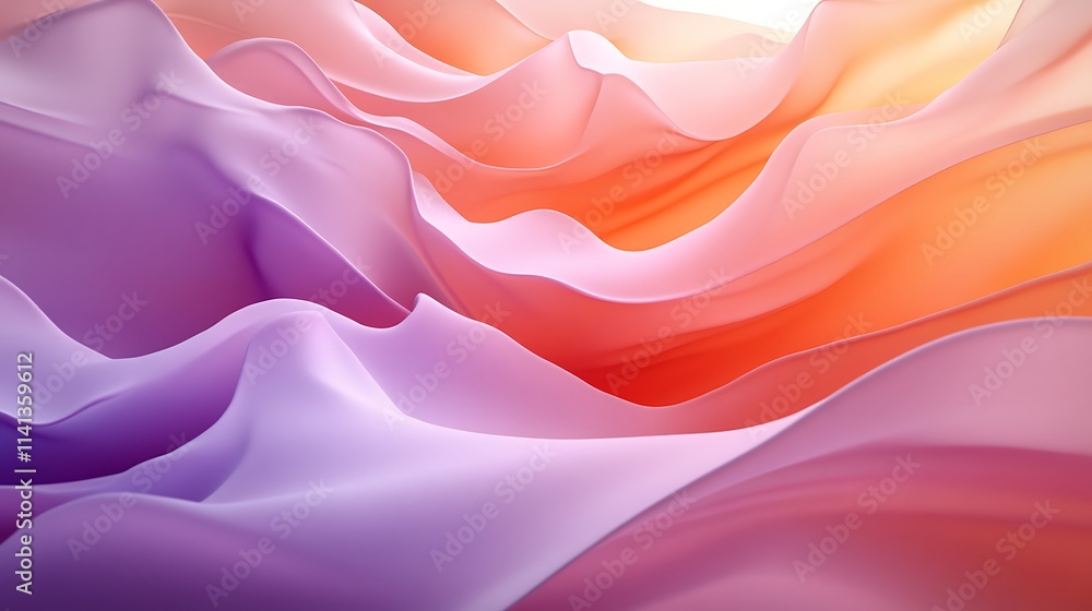 Obraz premium Abstract Pastel Waves Flowing Gently