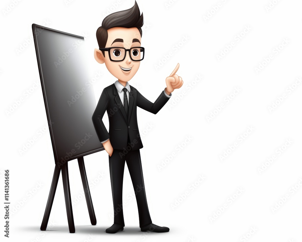 Professional Businessman Presenting Ideas with a Flip Chart Professional Businessman Presenting Ideas with a Flip Chart