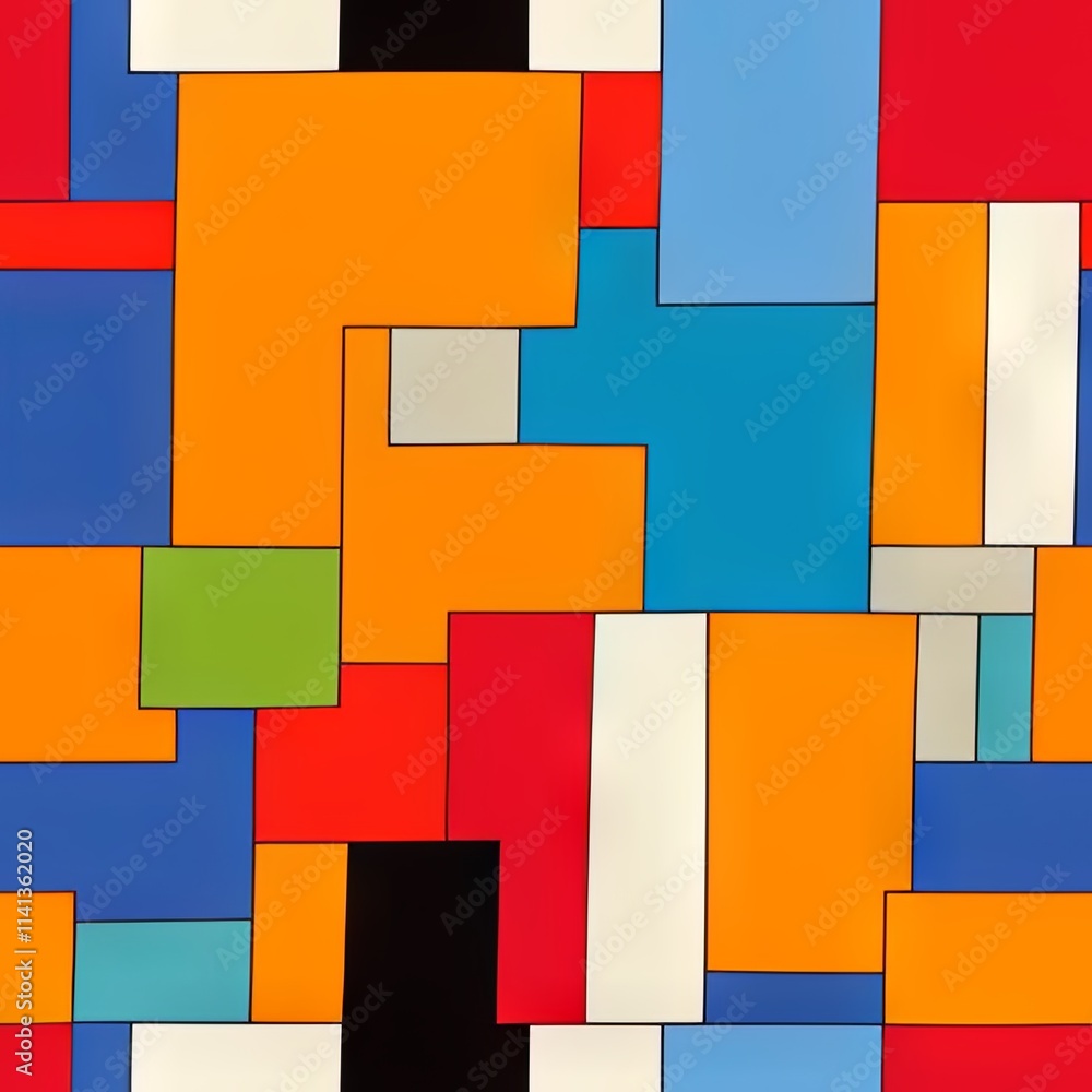 Colorful Abstract Seamless Geometric Pattern Background Texture Design Vector Print Wallpaper

