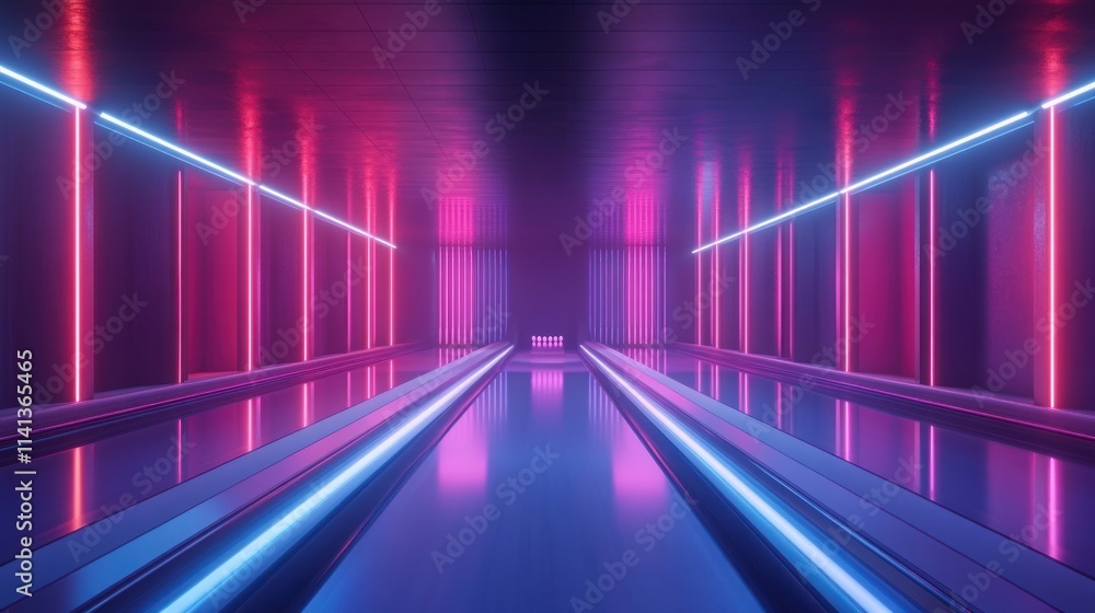 Neon Glow: A Futuristic Bowling Alley Neon Glow: A Futuristic Bowling Alley