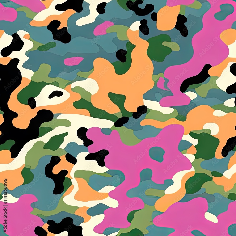 Colorful Abstract Seamless Geometric Pattern Background Texture Design Vector Print Wallpaper

