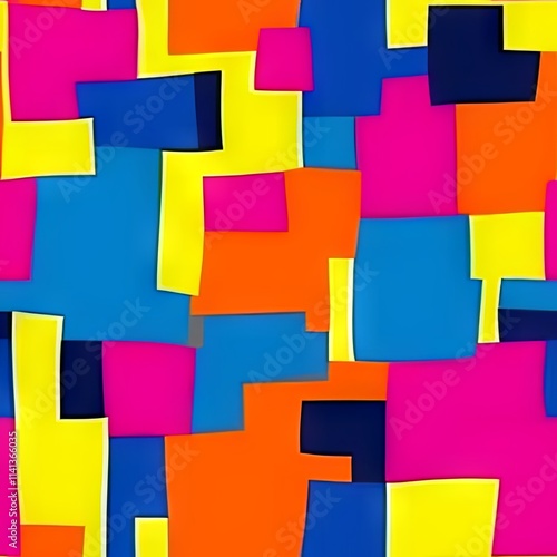 Colorful Abstract Seamless Geometric Pattern Background Texture Design Vector Print Wallpaper

