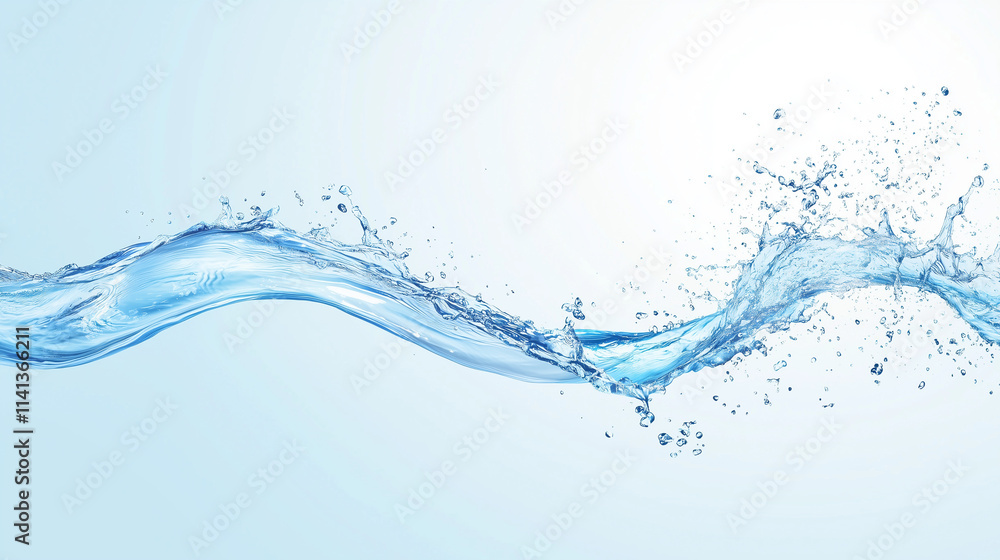 Water Flowing Abstract: An ethereal blue wave of water ripples through the frame, its movement captured in a moment of pure fluidity, creating a captivating abstract design. Water Flowing Abstract: An ethereal blue wave of water ripples through the frame, its movement captured in a moment of pure fluidity, creating a captivating abstract design.