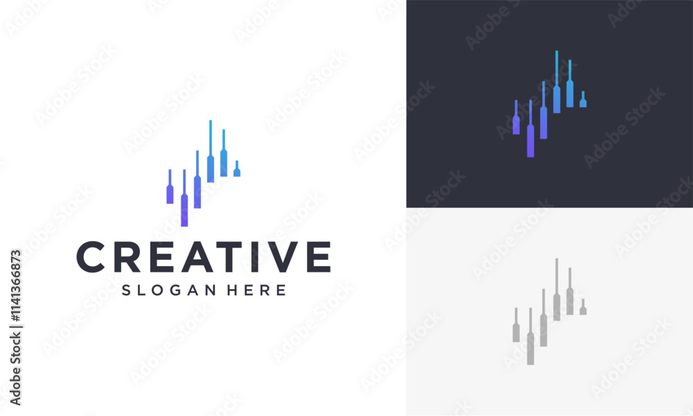 Fototapeta premium sound wave logo vector