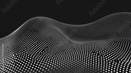 Abstract Dark Grey Wave Bac...
