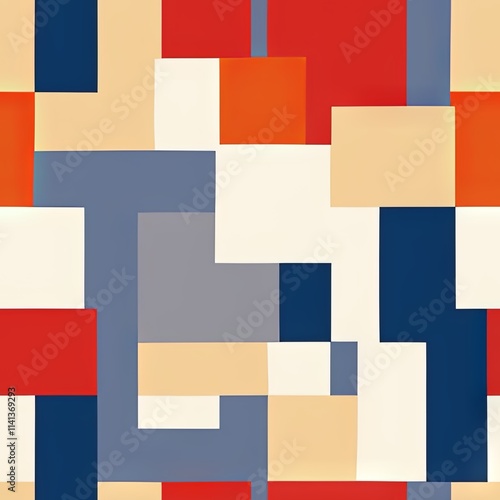 Colorful Abstract Seamless Geometric Pattern Background Texture Design Vector Print Wallpaper

