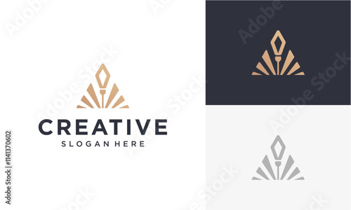 initial a laser vector logo