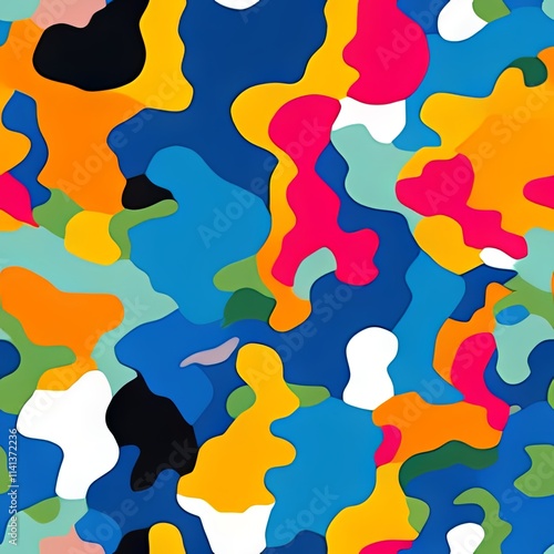 Colorful Abstract Seamless Geometric Pattern Background Texture Design Vector Print Wallpaper

