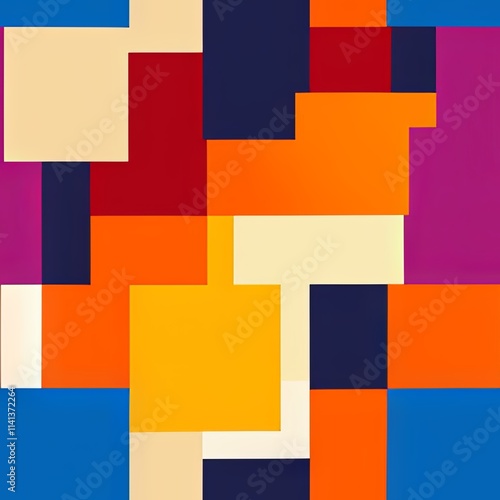Colorful Abstract Seamless Geometric Pattern Background Texture Design Vector Print Wallpaper

