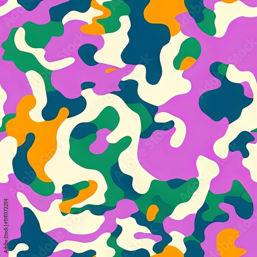 Colorful Abstract Seamless Geometric Pattern Background Texture Design Vector Print Wallpaper

