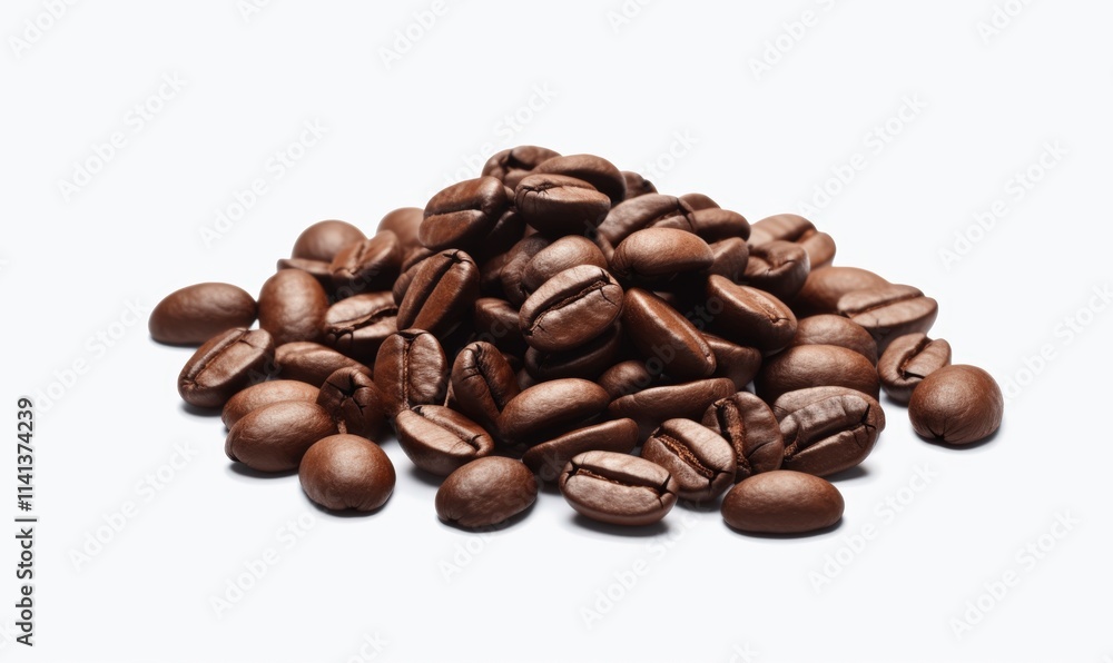 Freshly Roasted Coffee Beans on Light Background for Coffee Lovers Freshly Roasted Coffee Beans on Light Background for Coffee Lovers