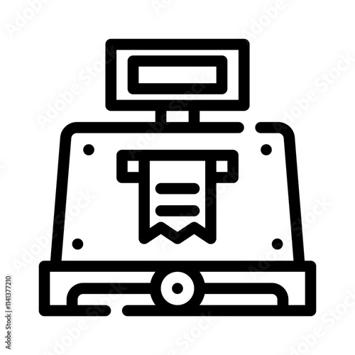 Icon Cashier, With Style Outline