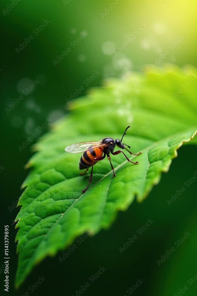 DDT fogging spraying insects on a plant leaf surface, fog, bug, pesticide DDT fogging spraying insects on a plant leaf surface, fog, bug, pesticide