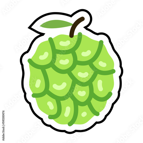 Custard Apple Sticker Icon