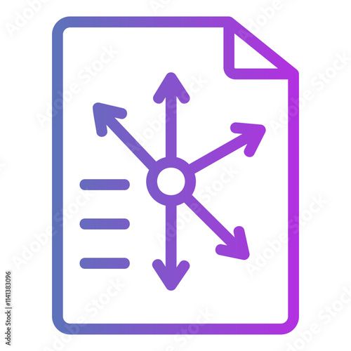 coordinate axes Gradient icon