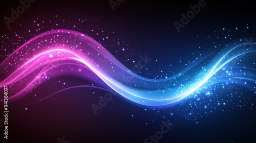 Abstract glowing wave background.