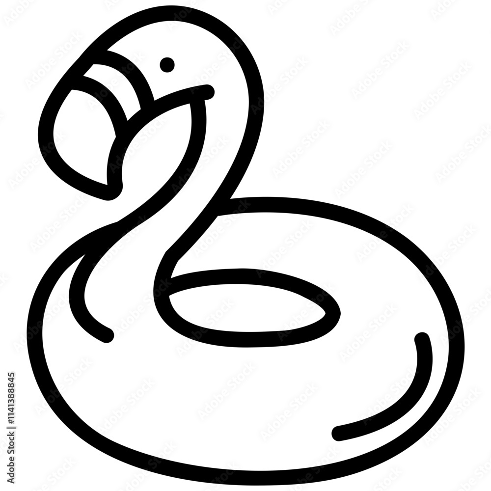 Fototapeta premium flamingo Line Icon