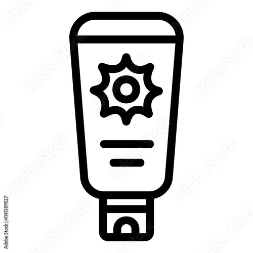 sunscreen Line Icon