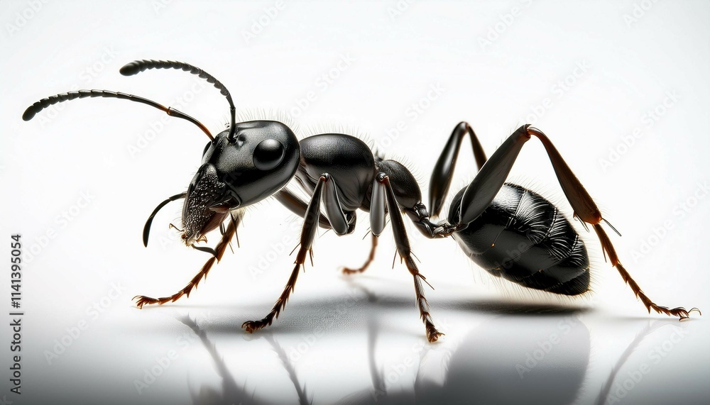 ant on a white background ant on a white background
