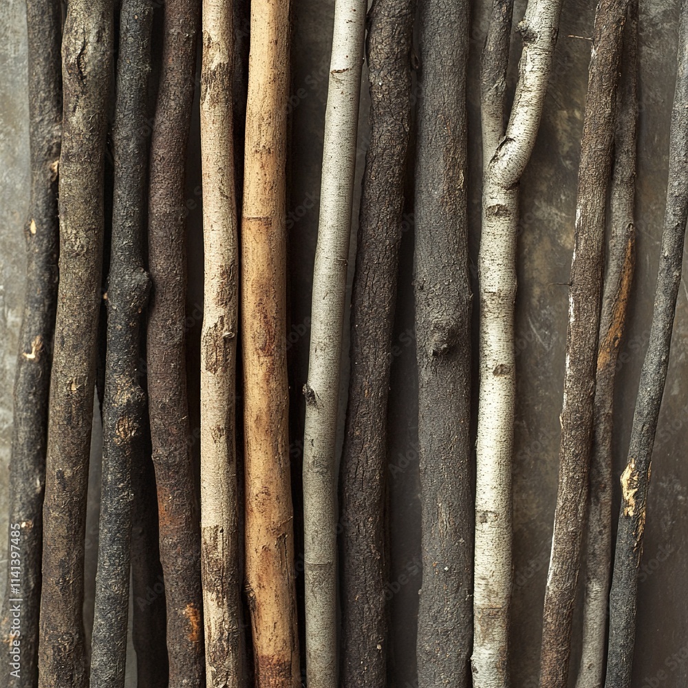Rustic Wooden Sticks Texture: Natural Background Rustic Wooden Sticks Texture: Natural Background