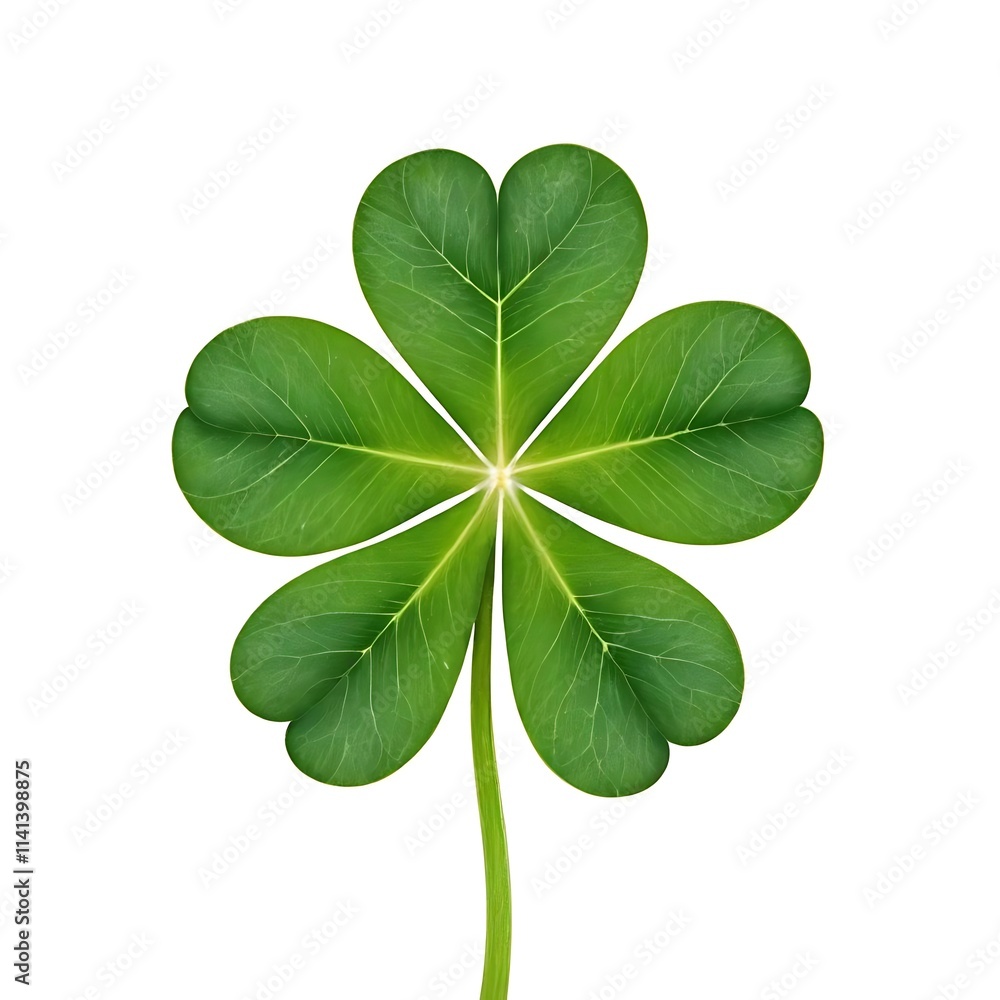 Clover isolated on white background, St. Patrick's Day symbol, full depth of field Clover isolated on white background, St. Patrick's Day symbol, full depth of field