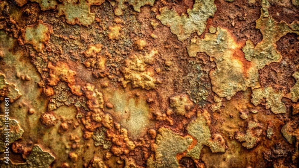 Close-Up Texture of Rusted Metal Surface with Irregular Patterns Close-Up Texture of Rusted Metal Surface with Irregular Patterns